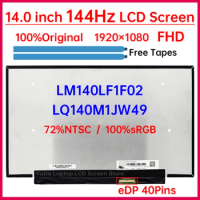 14'' 144Hz Laptop LCD Screen LM140LF1F02 LQ140M1JW49 For ASUS ROG Zephyrus G14 GA401Q PX401Q Display Panel 1920x1080 eDP 40 Pins