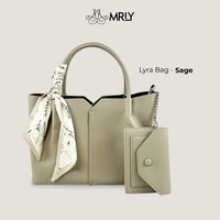 MRLY Lyra Handle Bag PU Leather With Long Strap & Wallet Tas Tangan Cantik Kecil Muat Banyak Sage