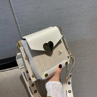 Tas Wanita Sling Bag Slingphone Rajut Love DD49 Kulit Selempang Slingbag