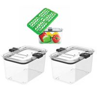 【Prepara】Latchlok 系列 TRITAN 保鮮盒 2件組(1850mlx2 贈瀝水隔板x1)