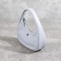 Kate Spade Tas KATE SPADE KAYLA CRESCENT GHW LOGO GREY LEATHER HOBO BAG 100% ORIGINAL