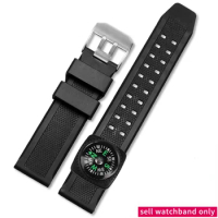 Silicone Watch Strap for Casio Protrek PRW-60/PRW-70/PRW-50/30yt Waterproof Sweat-Proof Black Outdoor Watchband Accessories 23mm