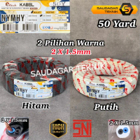 POPULER Kabel NYMHY 2x1.5 50 Yard Kabel Listrik Kawat Tembaga SNI 2x1.5mm 50Y