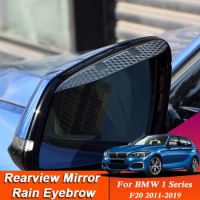 Car-styling For BMW 1Series F20 2011-2019Carbon Fiber Rearview Mirror Eyebrow Rain Shield Anti-rain Cover Sticker Auto Accessory