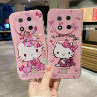 Sarung Telefon Beg Kad Kucing Kartun, Reka Bentuk Cantik, Serasi dengan HONOR X9c, X7c, X6b, X5b, X9