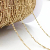 100M 2mm 3mm Ball Stainless Steel Chain Metal Twisted Cuban Curb Chains Silver Gold for Necklaces Bracelets Foot Jewelry Making