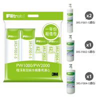 【3M】Filtrete PW1000_PW2000 極淨高效純水機專用濾心 一年份專用濾心超值包 3RS-S002-5-1