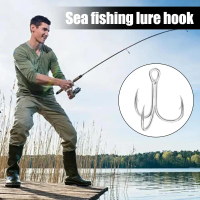 10pcs Multiple Specifications Barbed Treble Fishhooks Fishing Tackle Super Strength Fishing Hook Sha