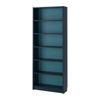 BILLY 書櫃, 黑藍色, 80x28x202 公分