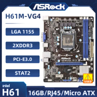 ASRock H61M-VG4 Motherboard LGA 1155 Intel H61 H61M-VG4 R3 16GB PCI-E 3.0 USB2.0 Micro ATX support Core i7-3770T cpu