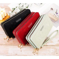 กระเป๋าสตางค์ยาว ซิปคู่ สีพาสเทล SWAGGER (GC-032) กระเป๋าสตางค์มินิมอลsuede กระเป๋าสตางค์ มินิมอล sh