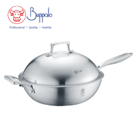 Buffalo 761430AR CLASSY COOK I 316不銹鋼五層複合金長柄炒鍋連不銹鋼蓋 30cm / 4.5L 香港行貨