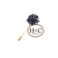 houseofcuff korsase bunga corsage brooch jas DARK GREY FLOWER LAPELPIN