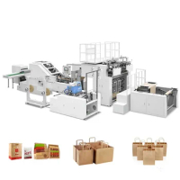 Automatic Square Bottom Paper Bag Making Machine Papers Valve Bag Making Machine Automatic Food Paper Bag Machine for Sale