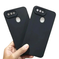 Softcase Cocok Untuk HP OPPO A5S A11K A7 A12 F9 Case Casing Silikon Macaron Full Black Bahan Lentur 