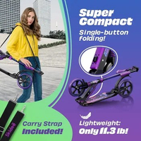 Scooter for Adults and Teens – Adjustable Height, Kids Scooter, Folding Scooter, Large Sturdy Wheels for Smooth Ride
