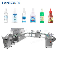 Landpack Hand Sanitizer Alcohol Gel Bottle Filling Machine Liquid Production Packing Line