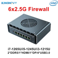 12th Gen Firewall Mini PC i7 1265U 6x 2.5G intel i226-V i5 1245U 2xDDR5 NVMe Proxmox pfSense Computer Soft Mini Router