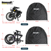 Rhinowalk 14' 16' 22' Folding Bicycle Storage Bag 210D Polyester Waterproof Dust Cover Lightweight Portable Bike Loading Bag