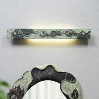 新中式衛生間浴室鏡櫃梳妝臺鏡前燈化妝燈洗漱臺前裝飾個性墻壁燈