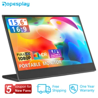 Dopesplay Portable Monitor 15.6 Inch 1080P FHD USB-C Laptop External Second Screen HDMI Gaming IPS Computer Display Ps4 Ps5