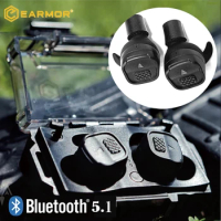 EARMOR-M20T Bluetooth Electronic Earplugs Electronic Pickup Noise Reduction Tactical Headphones Wireless Communication Intercom
