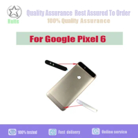 Back Camera Flash Lens Top Glass Rear Battery Housing Door Bottom Cover with Sticker for Google Nexus 6P Parts