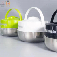 4PCS/SET 2/4/6/10L Food Warmer Container Lunch Box Heat Preservation Insulation Storage Boxes Bins Stainless Steel