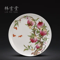 five peach colored enamel pot bearing cup jingdezhen handmade ceramic decoration sat dish dish furnishing articles