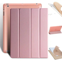 For iPad 2/3/4 Case Leather Case Smart Cover Funda For iPad Air 2 9.7 Air 3 10.5 Magnetic TPU Silicone Cases