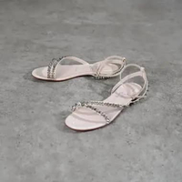 Sandal CHRISTIAN LOUBOUTIN MAFALDINA SPIKE FL LECHE WHITE LACE SANDAL 100% ORIGINAL 38