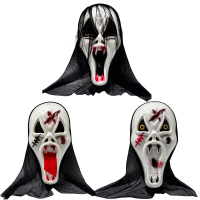 Mặt Nạ Khuôn Mặt Ma, Hóa Trang Halloween, Gây Sợ Hãi, Đạo Cụ Cosplay, NPC, Đạo Cụ Trò Chơi Khăm Vui 