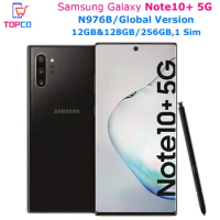 Samsung Galaxy Note10+ 5G Note10 Plus N976B 256GB/512GB Original Mobile Phone Octa Core 6.8" Dual 16MP&amp;Dual 12MP 12GB RAM