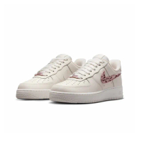 【NIKE 耐吉】休閒鞋 Air Force 1 液態金屬 米白色 玫瑰金 女鞋 限量 潮流 穿搭(IF1686-161)
