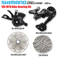 SHIMANO DEORE 10 Speed Groupset SL-M4100 Shifter RD-M4120-SGS Rear Derailleur CN-M4100/HG Sprocket HG54 Chain Original Part