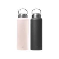 【WOKY 沃廚】買1送1_提手輕量陶瓷易潔層保溫杯800ML(momo獨家色/保溫瓶)