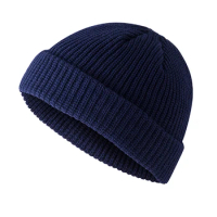 Hat Comfortable Good Elasticity Lightweight Fisherman’s Brimless Caps Knitting Design Crimpable Head