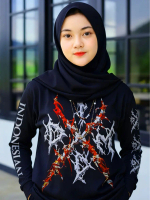 Kaos Lengan Panjang Hitam IDDM