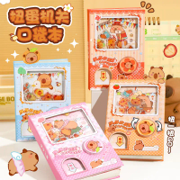 Kapibara Gashapon Mechanism Notebook Cute Cartoon Mechanism Notebook Fun Stationery Pocket Planner M
