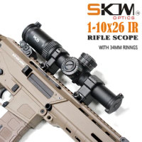 SKWoptics-Hunting Rifle Scopes, Tactical Reticle, Shock Proof Riflescopes, 1-10x26, 34mm