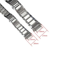 Watch accessorie Stainless Steel Strap For Hublot Men Watchband 27*19mm Belt Male Top Brand Watch Strap band Fusion series