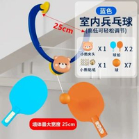 兒童玩具男孩懸掛式乒乓球訓練器男童女童女孩寶寶生日禮物3-6歲藍色 懸掛乒乓球【含7粒球+2拍+貼紙】