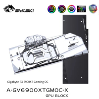 Bykski GPU Water Block For Gigabyte RX 6900XT Gaming OC , Full Cover Graphic Card Water Cooler A-GV6900XTGMOC-X
