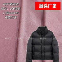 400T Spring Yarn Lightweight Down Jacket Fabric Plain Waterproof School Uniform Garment Anti-Down Pr