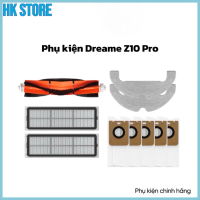 Phụ kiện Dreame Z10 / Z10 Pro Gồm : Chổi chính, lọc bụi , túi rác, chổi cạnh.