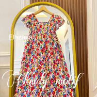 Daster Elzhava-Cloudy Dress-Btach 2 Busui Santai-Motif Batik-Midi-Basic Bali Rayon Viscose Rayon Vis