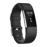 Fitbit Charge 2 Fitness and Activity Tracker with Built-in GPS, Heart Rate, Sleep &amp; Swim Tracking, Black/Black, One Size