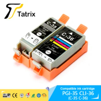 High Quality Canon 35 36 CompatibleInk Cartridge PGI35 BK CLI36 C Tri-Color With Chip For Canon PIXMA IP100B/IP100/iP110 TR150