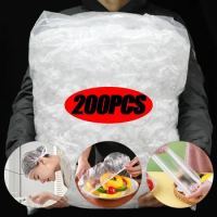 50/100/200PCS Food Fresh Keeping Film Food Cover Fruit Vegetable Storage Bag Stretch Wrap Bowl Dish Cover Storage Bag