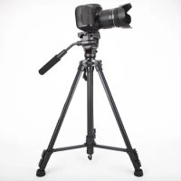 Yunteng 391 VCT-391RM Camera Tripod Portable 146cm Aluminum 3-Way Swivel Pan Head+Carrying Bag for Canon Nikon Sony DSLR Camera